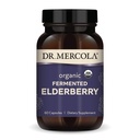 Dr. Mercola Organic Fermented Elderberry, 30 Servings (60 Kapsle), Dietní dodatek, Podporuje Respirační zdraví, Non-GMO, Certified USDA Organic