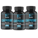 FXSUPPS Kofein 200mg pilulky (3-Pack, 600 Kapsle) - Fast- působící doplněk pro podporu energie pro muže a ženy 124; Podporuje zaměření, ostražitost a metabolické funkce přirozeně