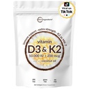 Mikroingredience Vitamin D3 10 000 IU + K2 MK- 7 200 mcg, 300 Softgels s Virgin Coconut Oil CLAS124; 2- in-1 Vitamíny D & K Complex CLAS124; Extra Strength, Easy to Swallow, Non- GMO, Gluten zdarma