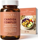Candida Cleanse for Women - Gut & Feminin Balance with Oregano Oil, Caparin, Probiotika, Reishi, Aloe & Black Walnut - Může pomoci podpořit stravitelný komfort, Clarity, Clear Skin & Vaginální pH