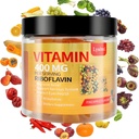 Vitamin B2 Gummies, Vitamin B2 Riboflavin Gummies 400mg, Migréna Relief & Head Relief Riboflavin Vitamin B2 Gummies, Soy & Gluten- Free, 90 Vitamin Gummies pro děti a dospělé