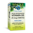 Přírodní faktory Celá Země a moře Vitamin D3 - Dietní dodatek podporuje silné kosti & Spojky - Podpory absorpce vápníku - Vegan & Non- GMO - 90 Vegetariánské kapsle (90 Služeb)