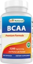 Nejlepší Naturals BCAA Branch Chain Amino Acid, 3200mg per Serving, 400 Kapsle - Farmaceutický stupeň - 100% čistý Instantized Formule 124; Pre / Post cvičení Bodybuilding Dodatek 124; Zvýšení svalové růstu