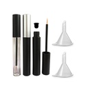 3 Kusy 5ml Prázdné řasy Tubes Refillable Eylash Růst Liquid Lahvička Plastic Eylainer Lahvičky s kartáčem Eylash Růst Oil Mascara Tube pro kosmetika Přijďte s 2 Mini Palstic Funnels