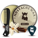 Striking Viking Mustache Wax & Comb Kit - 2 oz, Vanilla - Kompletní Mustache Grooming Kit pro muže - Strong-Hold Styling & Wax Strong Hold - Pocket- Sized Precision & Styling Comb