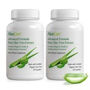 AloeCure Organic Aloe Vera Kapsle, 160,000mg Inner Aloe Leaf Ekvivalentní per Serving, Support Gut, Digestive, & Imunní zdraví, Pomáhá udržet vyváženou kyselost žaludku, Aloin zdarma, 30Caps x 2Btl