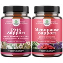 Bundle of Advanced PMS Supplement for Women and Complete Herbal Menopause Supplement for Women - Multibenefit Menopause Relief Hormon Balance