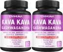 Kapsle Kava s Kava, Ginkgo, Ashwagandha a více - 120 Kapsle pro 4 měsíce dodávky (balení po 2)
