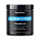 High- Absorpce vápník Citrát s vitamínem D3 & K2 - Podporuje kosti, svalů a nervové zdraví - 150 Kapsle, Made in USA
