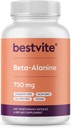 BESTVITE Beta Alanin 750mg (240 Vegetariánských kapslí) - No Stearates - Vegan - Non GMO - Gluten Free