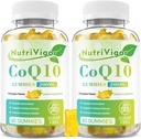 CoQ10 Gummies, Coenzym Q10 dodatek 200 mg, High Absorption CoQ10 dodatek pro buněčnou energii a imunitní zdraví, Vegan, gluten zdarma, Ananas Flavor, 120 Počet