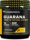 Primaforce Guarana Powder (200g) (Neochucené) - Čistá Guarana, 200 Služeb