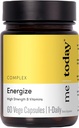 me dnes Energise dodatek Super B vitamin B Komplex pro muže a ženy - B6, B12 s vitaminem C, zinek, Ashwagandha a sibiřský ženšen - Energetická a imunitní podpora - Vegan, 60 Služeb