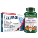 Čistota Produkty Bundle - Dámské perfektní Multi + Flexuron Joint Formule Dámské Multivitamin (Podporuje Močové Trakt Zdraví, imunitní, Kost + Více) - Flexuron (Krill Oil, Hyaluronic Acid + Více)