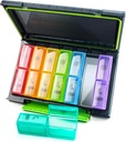 Týdenní Pill Organizátor 2 krát denně, Moisture- Proof 7 Day Pill Pouzdro, Velká Pill Box Přenosný pro cestování s odstranitelné jednotlivé kontejnery držet vitamíny, doplňky a léky