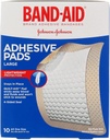 Band- Aid Brand Tru-Stay Adhesive Pads, Velké sterilní obvazy pro péči o zranění a ochranu, velká velikost, 10 ct (balení po 4)