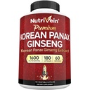 Nutriční korejský červený panax Ginseng 1600mg - Extra Formance Formule - 180 Kapsle - Zvýšení energie, duševní zaměření a imunitní zdraví Přirozeně