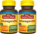 Nature Made Ashwagandha Kapsle 125mg pro podporu stresu, 60 Kapsle, 60 denní zásoba (balení po 2)