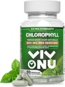 Chlorofyl Kapsle 800 mg - Přírodní chlorofyl Kapsle pro ženy a muže - Bezpečný a kvalitní chlorofyl doplněk pro energii, imunitu, podporu pokožky + vnitřní deodorant (60 Kapsle / 1 lahvička)