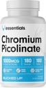 Bucked Up Chromium Picolinate 1000mcg Per Serving, Bucked Up Essentials (180 Servings, 180 Tablet)