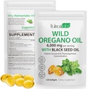 Olej Oregano Kapsle - Ingredience Oil Oregano Softgels - 2 z 1 6000mg Oil Oregano s černým semenným olejem 200mg - High Carvacrol & Thymoquinone pro imunitní podporu
