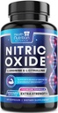 Extra Strength Nitric Oxide Booster 3000mg - 3X L- Araginin AKG & HCI + L- Citrulline Malate - Nejlepší Muscle Supplementing Nitric Supplement - Natural Energy, Heart Health Support Bottled USA - 60 Kapsle