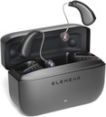 Alpha sluchových pomůcek, AI hluk zrušení OTC sluchových pomůcek pro seniory a dospělé, Super Clear Sound, Long-Lasting baterie provozované dobíjecí naslouchací pomůcky, 4 Mode, Metallic Dark Grey