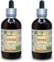 Vitex (Vitex Agnus- Castus) Tincture, Organic Sured Berries Liquid Extract (Značka: HerbalTerra, Proudly Made in USA) 2x4 fl.oz (2x120 ml)