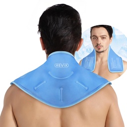 REVIX Neck Ice Pack Wrap - Reuse Hot Cold Gel Pack for Neck and Rameno, Large Flexible Design with Soft Plush Lining, Cervical Gel Ice Wrap Ideal for Post- Workout Recovery, Únava & Relaxation