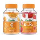 Živý vitamin C 750mg + Vitamin D3 + Vitamin K2, Gummies Bundle - Velký přípitek, vitamin dodatek, gluten zdarma, GMO zdarma, Žvýkací guma