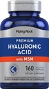 Piping Rock Hyaluronic Acid Dodatek 124; 100mg Acid 124; 160 Kapsle 124; s MSM pro ženy a muže 124; Non- GMO, gluten zdarma