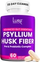 Lure Essentials Psylium Husk Kapsle pro Colon Cleanse - Prebiotická a probiotická vlákna
