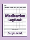 Medikace Log Book: Jednoduchý Logbook Chcete-li zaznamenat léky, vitamíny, a / nebo doplňky Daily. Log více dávek a vedlejší účinky. 8.5x11 Pill Tracker... a All Ages nebo Sesters / Carigivers. Fialová.
