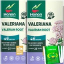 Hanan Valerian Root Tea for Bedtime (50 sáčků) - Te de Valeriana, Herbal Calming Night Tea - 100% čistý, Caffeine- Free, Non- GMO, Herb z Peru - Balení 2 krabic