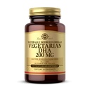 Solgar Vegetarian DHA 200 mg - 50 Vegetariánských Softgels - Přirozeně sourced Omega33 - Vegan, Gluten Free, Dairy Free - 50 Služeb