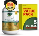 NeuroVife Gold Max Brain Support Dodatek 124; 8 Přírodní Extrakty s DHA, Vitamíny A, C, B Komplex 124; 60 Veggie Kapsle 124; Made in USA (5)