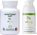 NutriGout Plus Supplement kyseliny močové a Extra síla kloubní discomfort Relief Topical Cream