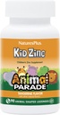 NaturesPlus Animal Parade KidZinek, Tangerine Flavor - 90 Animal- Shaped Lozenges, balení 3 - Organicky Chelated Zinek - Vegan, gluten zdarma - 270 Celkem