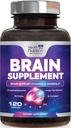 Mozkový doplněk paměti - 3X Síla Nootropics for Concentration, Clarity & Focus Support - Brain Health Cognitive Vitamins with Bacopa, Fosfatidylserine & DMAE, Brain Booster, 120 Kapsle