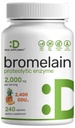 Bromelain dodatek 2,000mg per Serving, 240 Kapsle - Přírodní proteolytické enzymy z čerstvého ananasu - Podporuje výživu