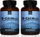 Přírodní rhythm B-CALMplex, 2 Pack, Unikátní B vitamin Blend, B Complex podporuje správné nervové funkce a relaxace, 3 měsíční dodávky, 90 Počítání lahví