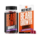 Wild Willies Beard Growd Gummies Doplněk pro muže - s Biotin & 19 Vitamíny pro silnější, silnější obličeje vlasy - 60 Gummies