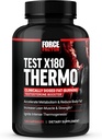 FORCE FACTOR Test X180 Thermo Testosteron dodatek a spalovač tuků pro muže k urychlení metabolismu, snížení tělesného tuku, Build Lean Muscle, a zvýšení Thermogenesis, 120 Kapsle
