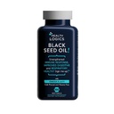 Zdravotní logika Black Seed Oil, Cold Pressed, bohatý zdroj Omega 6 & 9 esenciální mastné kyseliny, z Nigella Sativa (100 měkkých gelových kapslí)
