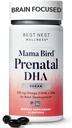 Nejlepší Nest Wellness Mama Bird Vegan Prenatal DHA - Dodatek pro podporu mozku a očí pro dítě - Vegan Prenatal Dodatek s Řasy DHA - Nutriční dodatek pro mámu - 60 Softgels
