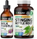 BIO KRAUTER Mléko Thistle Tincture 4 Fl. Oz. & Štípající Nettle 250 Kapsle