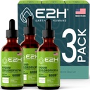 E2H Chlorofyl kapalné kapky - Natural Energy Booster, Imunitní systém Podpora a vnitřní deodorant - Pepermint Flavor - (3 láhve)