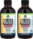 Amazing Herbs Premium Black Seed Oil - Gluten Free, Non GMO, Cold Pressed Nigella Sativa AIDS in Digestive Health, Imunitní podpora, Mozková funkce, Společná mobilita - 4 Fl Oz (balení po 2)