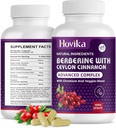Berberine HCL Kapsle 1200 mg - Dodatek Berberine s Ceylon Skořice, Chrom, Veggies Blend - Podporuje metabolismus a imunitní systém, Gut Health - 120 ct Snadno spolknout Veganské pilulky