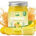 ACEYO (12 OZ) Irish Sea Moss Gel Organic Raw Vegan Lemon Flavor 102 Vitamíny a minerály Wild Sklizeň Non-GMO Imunitate Defense Booster štítné žlázy Digestivní podpora